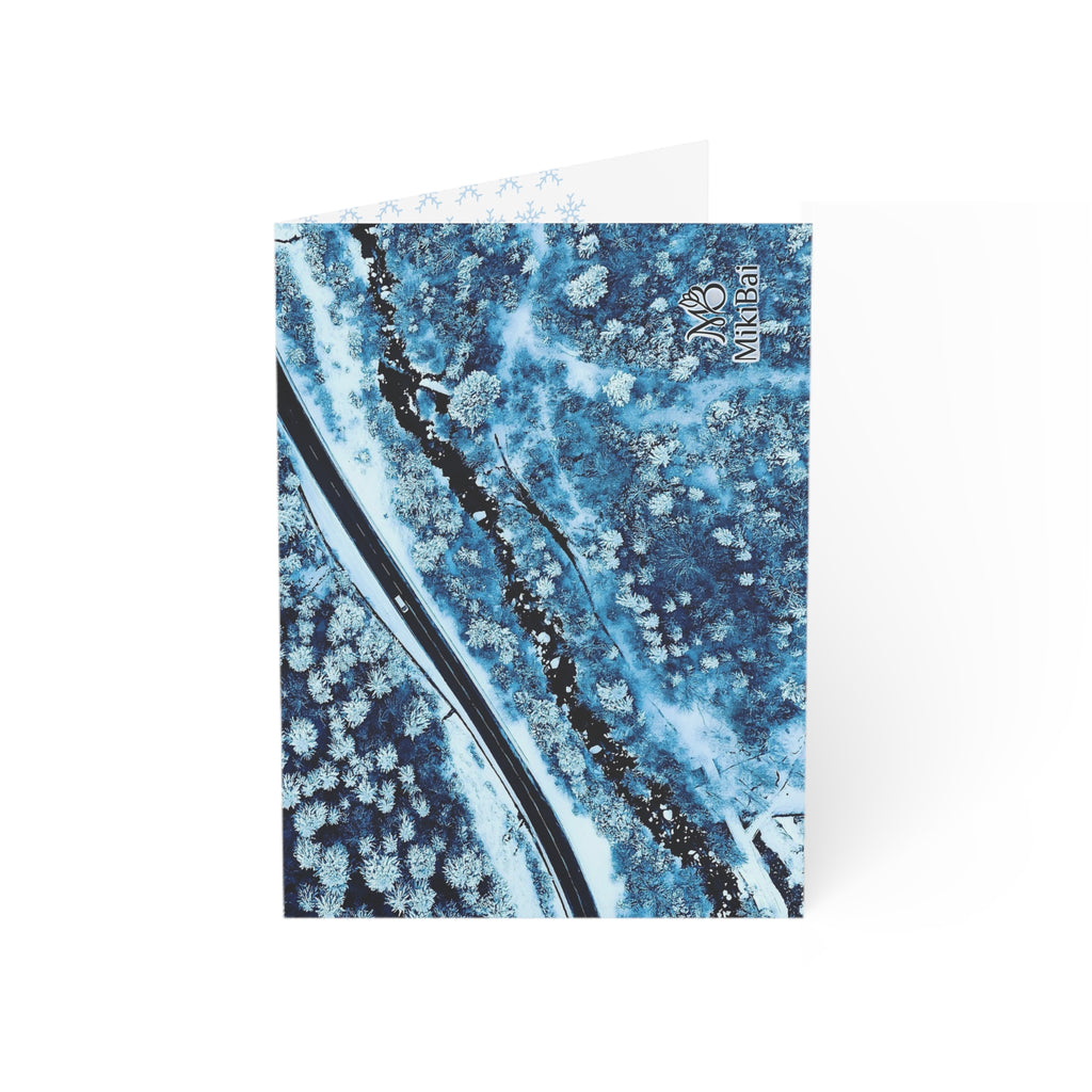 Bird's-Eye View Snowy Forest Greeting Cards (1, 10, 30, and 50pcs)