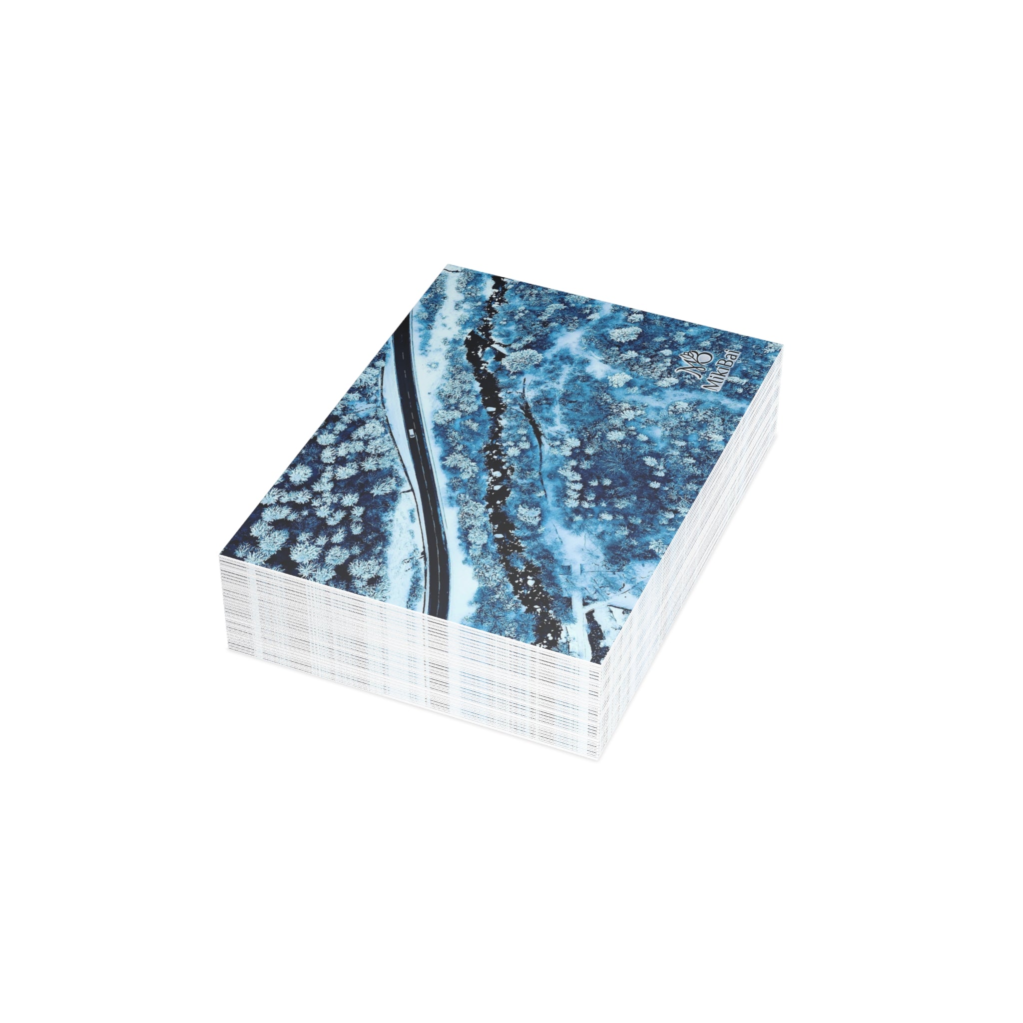 Bird's-Eye View Snowy Forest Greeting Cards (1, 10, 30, and 50pcs)